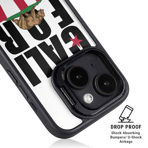 California White Block iPhone 15 Kickstand Case
